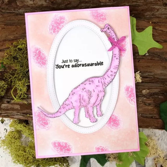 Hunkydory Crafts Gentle Giants Dinosaurier Ei 7-teiliges Stempelset Geburtstagskartenherstellung 2
