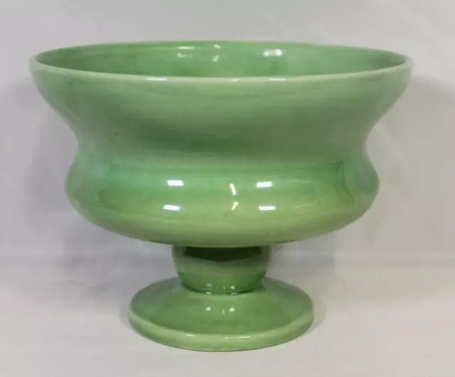 Haeger USA Pedestal Footed Pot Planter Green Art Pottery 6”Tall