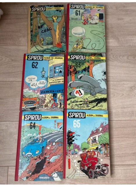 Album reliure éditeur du Journal de Spirou n° 60 Jusqu’au 65 A L’unité Au Choix