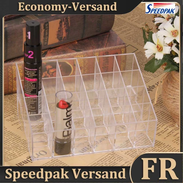 24 Grids Cosmetic Storage Box Acrylic Lipstick Holder Clear for Lip Gloss Hot