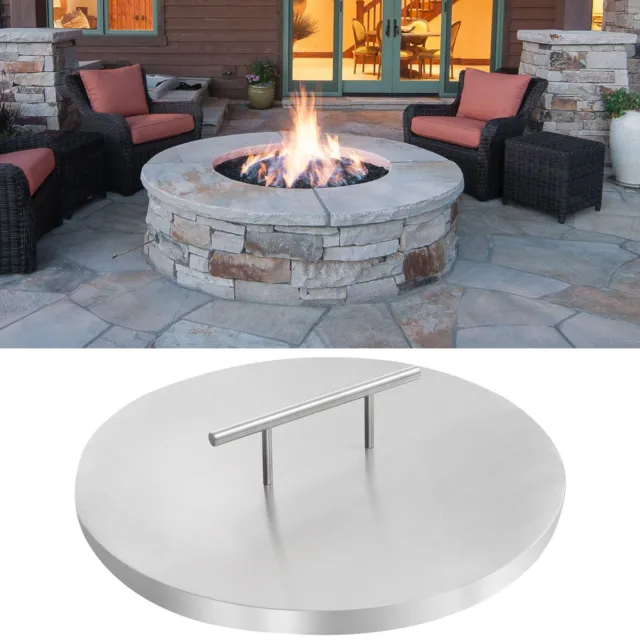 304 Stainless Steel 16" Celestial Fire Pit Cover for 13" Round Burner Pan