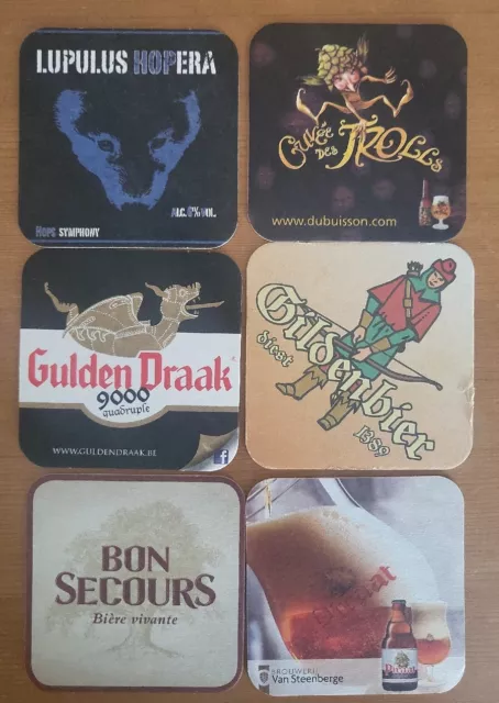 Lot 5 de 6 Sous Bocks Bière  Belgique