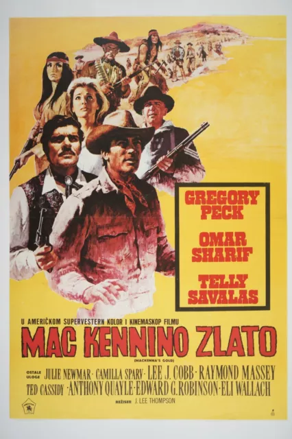 MACKENNA'S GOLD 19x27 Original exYU movie poster 1969 GREGORY PECK, OMAR SHARIF