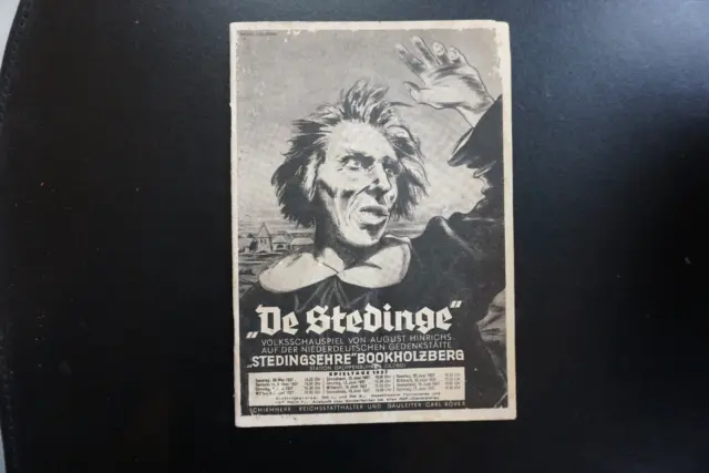 De Stedinge Stedingsehre Bookholzberg 1937 Programmheft Delmenhorst