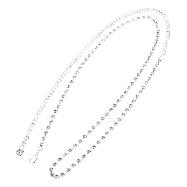 Körperschmuck chic waist chain Frauen dekorative 10MM Strass Metall