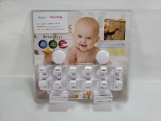 Eco-Baby 12 Pack Safety Magnetic Cabinet and Drawer Locks for Child Proofing