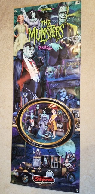 Munsters color pinball machine Banner -New- 24" x 62" -Beautiful Vibrant Colors!
