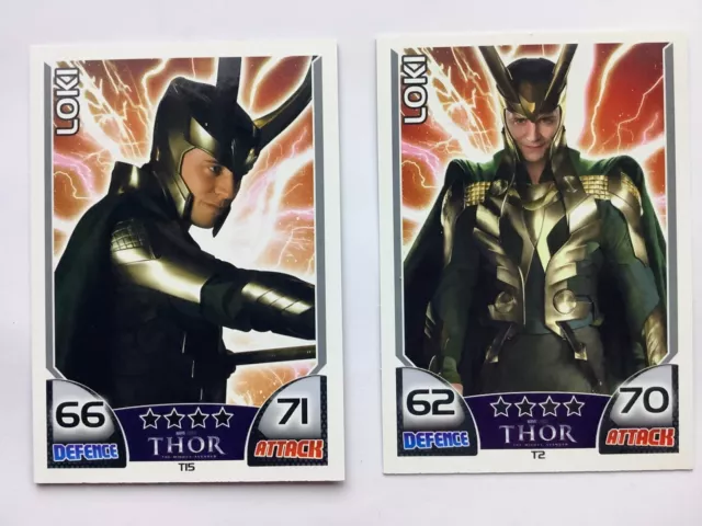 Loki Hero Attax Thor Movie Cards Topps T2 T15
