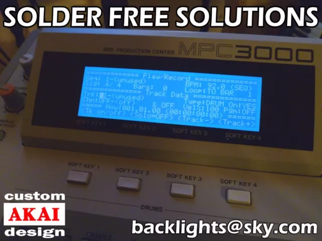 REPLACEMENT BACKLIGHT for AKAI S1000 S2800 S3000XL SAMPLER by RETROILLUMINATION 3