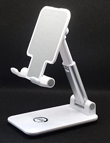 GIeNI Support de téléphone universel blanc, support pour téléphone pliable et ré