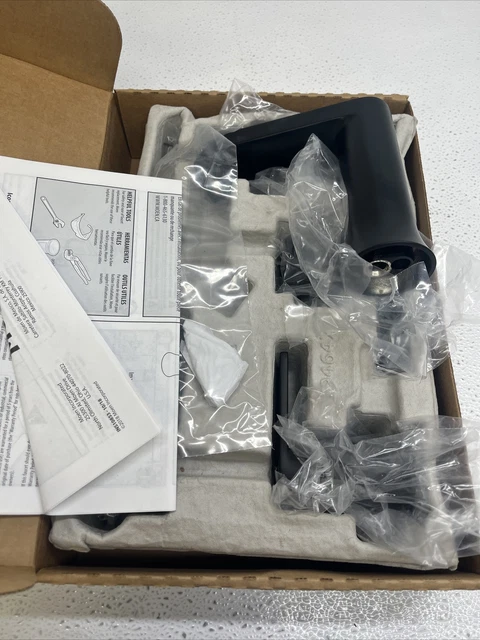 Moen T6708 Genta LX 1.2 GPM 2 Handle Widespread Bathroom Faucet - Black READ