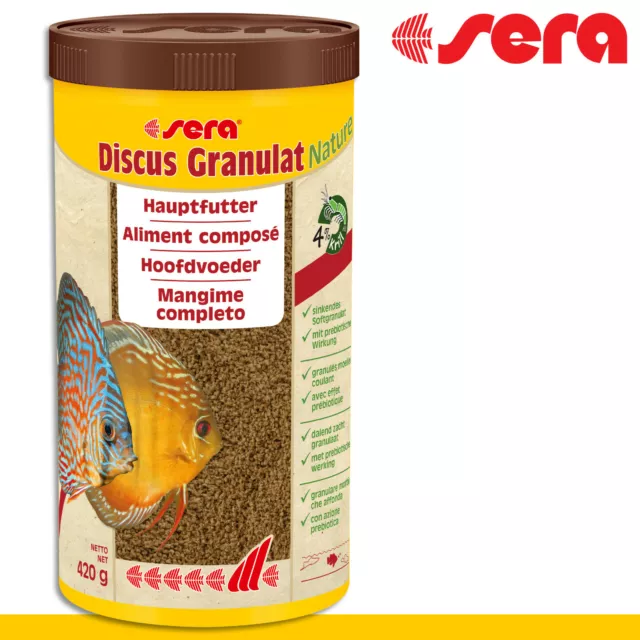 Sera 1000ml Discus Granulé Naturel Doublure Zierfische Croissance Élevage Soins