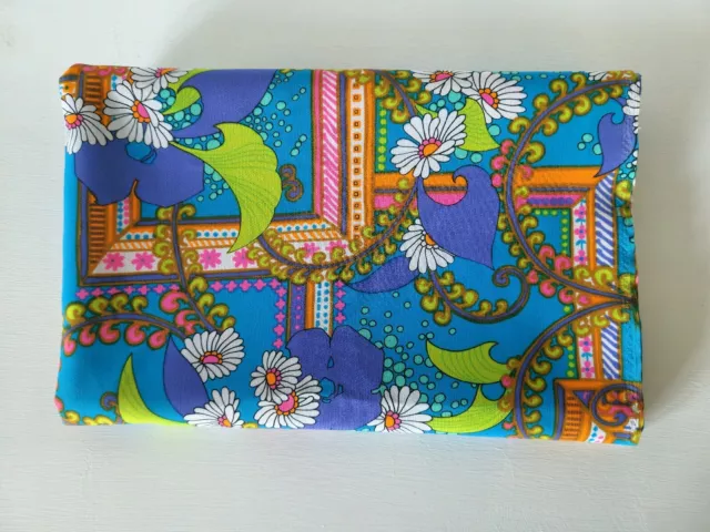 RARE--1970s Neon Psychedelic Flower Power Fabric 55x58 Inch RARE--1970s Neon Psychedelic Flower Power Fabric 55x58 Inch