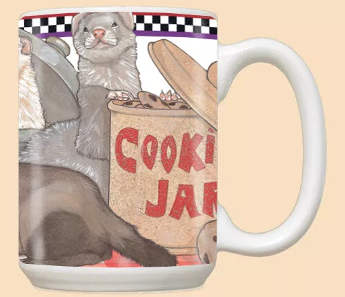 Ferret Ceramic Coffee Mug Tea Cup 15 oz