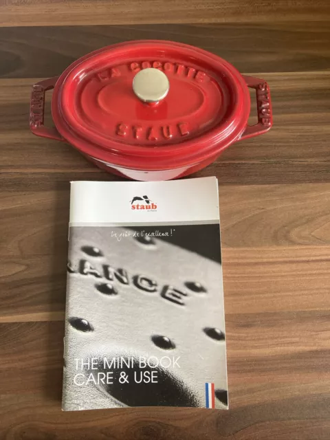 Staub Mini La Cocotte Casserole Oval Ceramic Pot Red No.11 Made in France