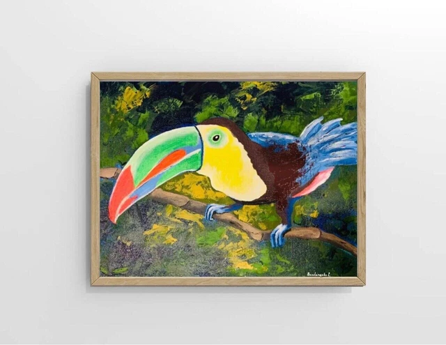 Pintura de tucán Aves EE. UU. Arte Cuadros originales