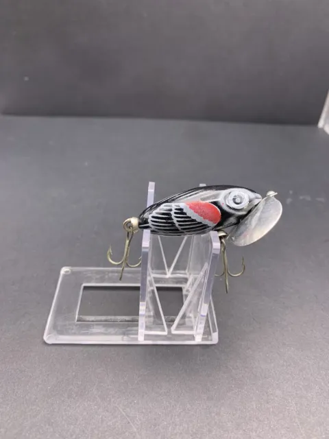 VINTAGE FISHING LURE! Fred Arbogast Red Wing Black Bird Jitterbug! 1/4 Oz.  $8.59 - PicClick