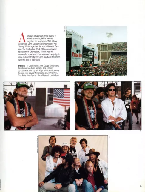 Willie Nelson And Family 1986 Wrangler Tour Concert Program Book-Ex 2 Near Mint 3