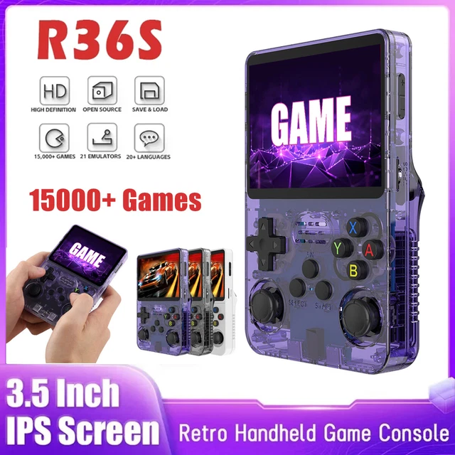 R36S Console Portatile Linux - 3.5'' IPS 640x480 - 15000+ Giochi Retro - 64GB Wi-Fi Nuova