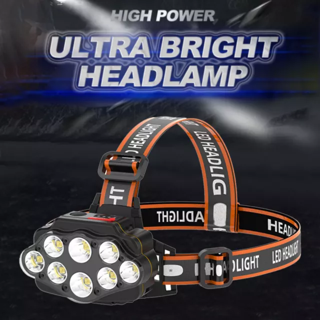 Powerful LED Headlight Head Torch Headlamp Camping Fishing USB Rechargeable Lamp