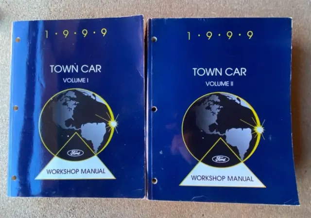 2 Book Set!! 1999 Ford Lincoln Town Car Service Workshop Repair Manuals Vol. 1-2