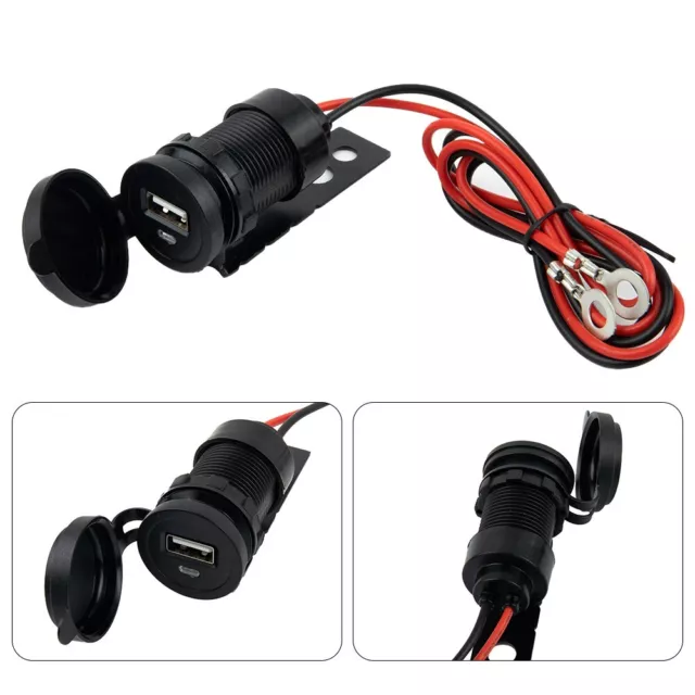 Adaptateur secteur chargeur moto USB prise avec matériau clinker noir