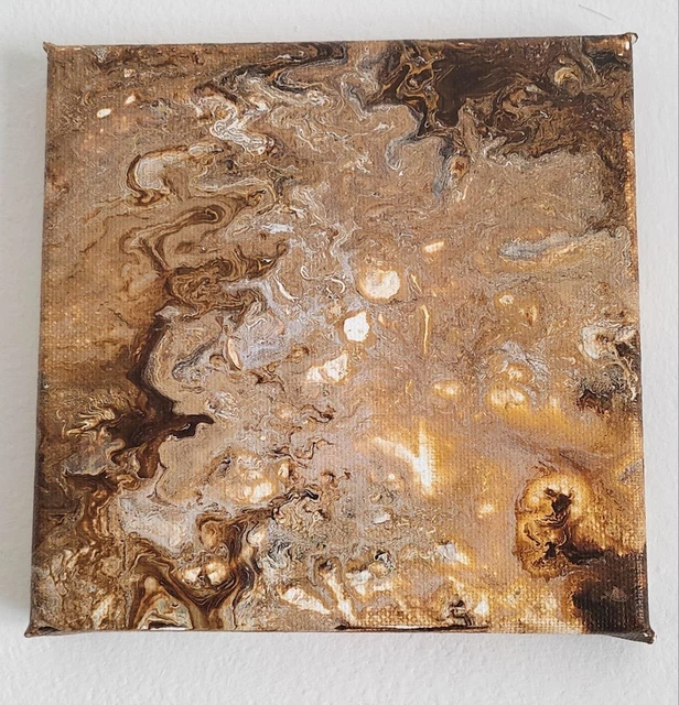Quadro astratto dipinto a mano, pezzo unico - Golden Woods