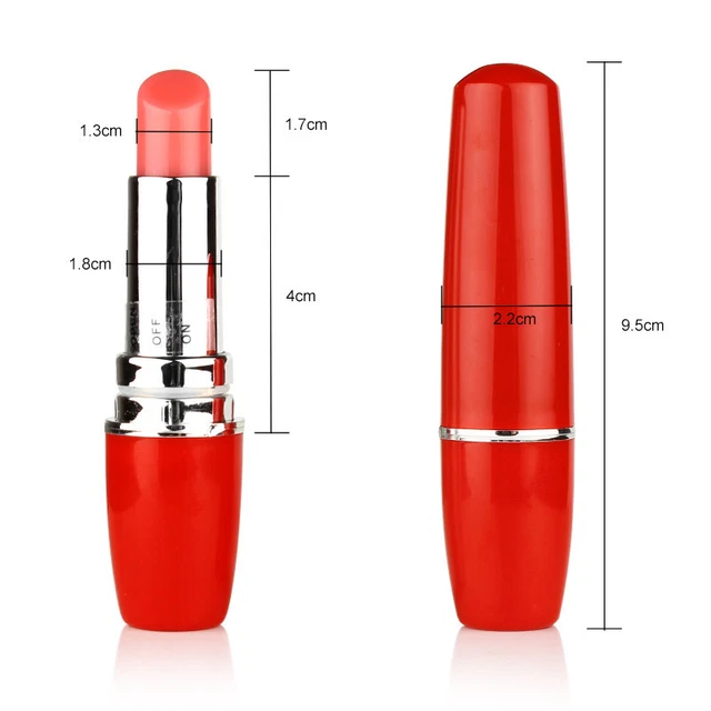 Mini Vibromasseur Sextoy Forme Lèvres Rouges - 9,8 Cm, Ultra Discret, Pour Poches, Neuf