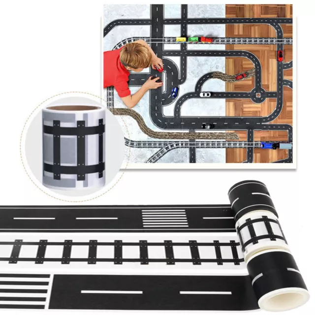 Railway Road Washi Tape Stickers Wide Creative Traffic Road Kids Toy Car Play UK