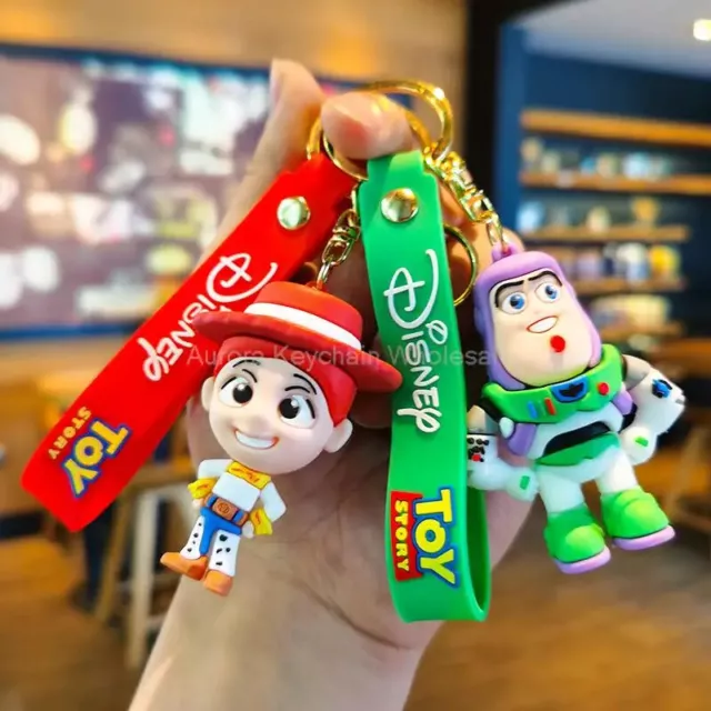 Toy Story Characters 3D Rubber Keychain Keyring Bag Charm Car/House Keys