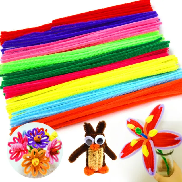 EXTRIC Pipe Cleaners- 100pc. Pipe Cleaner Red Pipe Cleaners-Chenille Stems, Pipe Cleaners Craft, Fuzzy Sticks Great Craft Supplies DIY Art & Craft Projects
