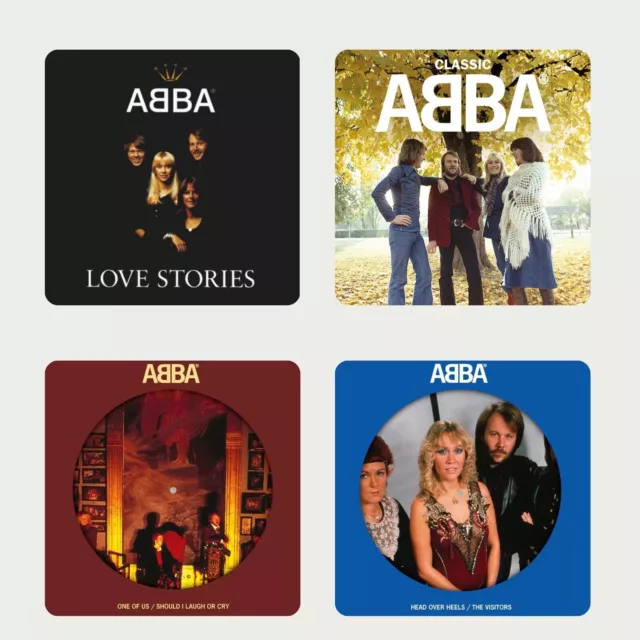 Abba 4 Coaster Set Plus 2 FREE! Pop Music Collectables Eurovision Waterloo
