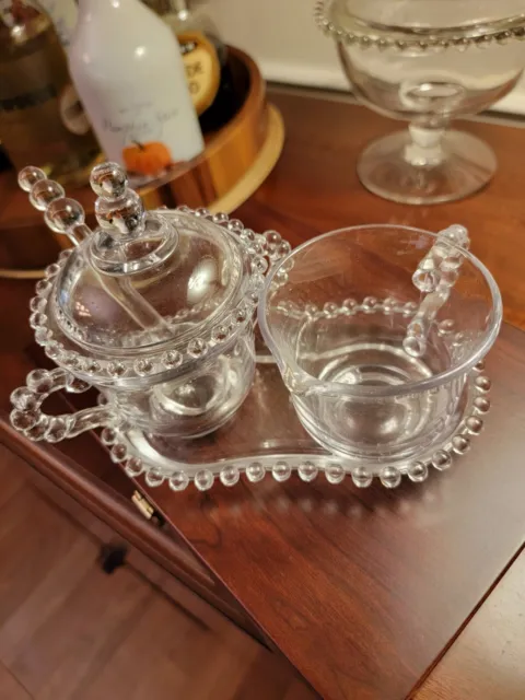 Imperial Candlewick Cream And Sugar 5 Piece Set