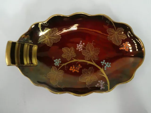 Vintage Carlton Ware Rouge Royale Gilt Painted Art Deco Dish Pottery Studio