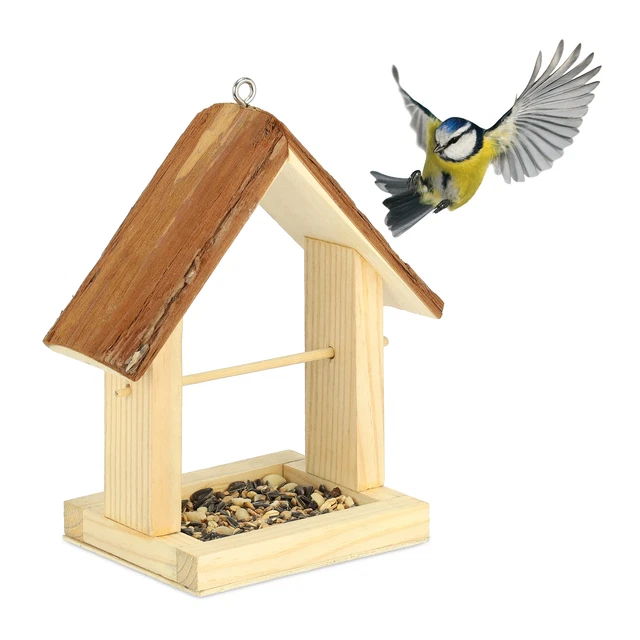 Vogelfutterhaus Holz Vogelfutterspender Vogelhaus Futterhaus Vogelfutterstation