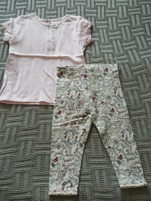 Baby girls Next/H&M leggings & top outfit age 12-18 months
