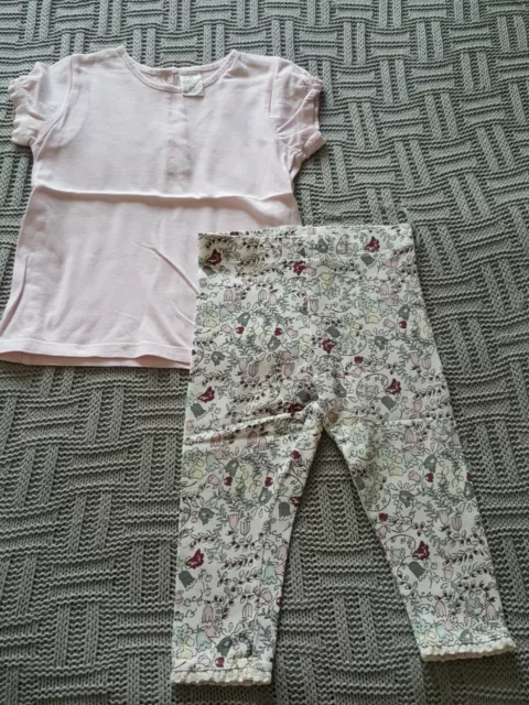 Leggings e outfit top per bambine Next/H&M età 12-18 mesi