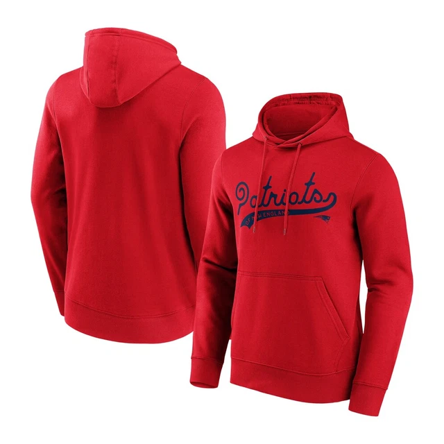 New England Patriots Hoodie (Size M) Men's NFL Retro Wordmark Hood - New