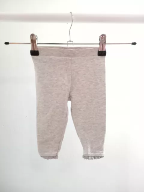 NEXT Baby Girls 3-6 Months Grey Plain Frill Leggings Bottoms Trousers Clothes