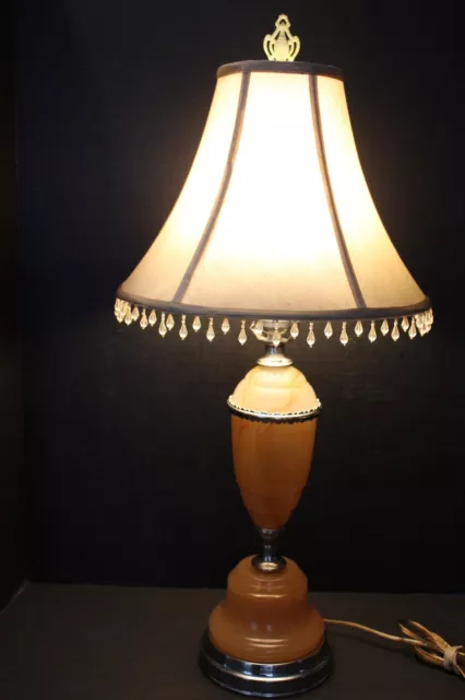 Antique 1920s Akro Agate Table Lamp Refurbished Very Nice New Cord and Socket Antique 1920s Akro Agate Table Lamp Refurbished Very Nice New Cord and Socket