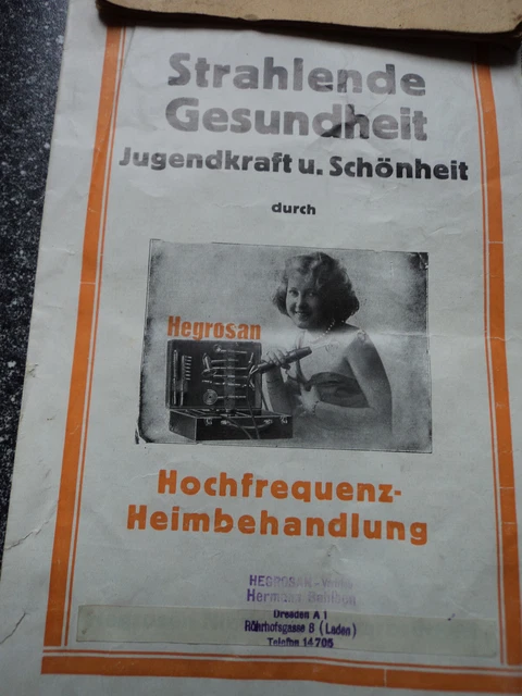 Hochfrequenz Therapie Gerät Hegrosan Elektro Medizin Veterinärmedizin alt antik 4