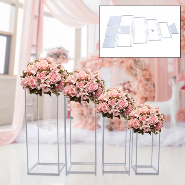 4pcs Blumenständer Metall Blume Vase Spalte für Hochzeit Verschiedene Höhen