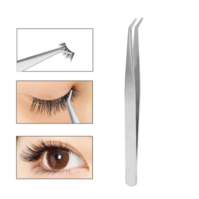 (Silver) Applicateur De Cils Recourbe-Cils En Acier Inoxydable à 45 Degrés