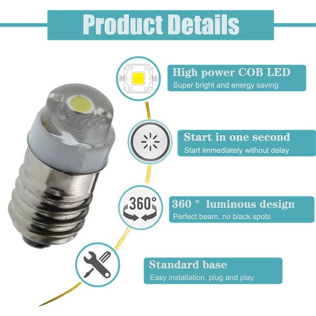 Für Haushalts Taschenlampe LED Glühbirne Lampen Taschenlampe LED Taschenlampe