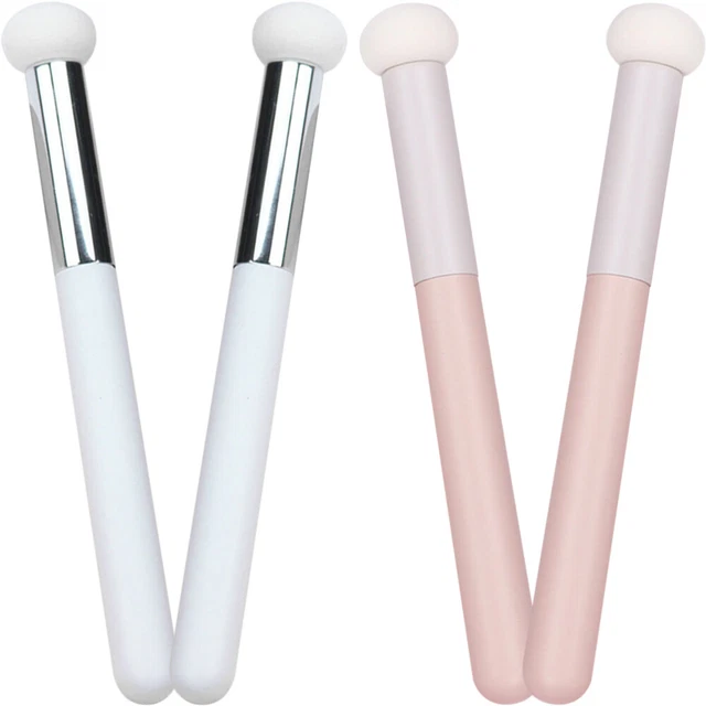 4 piezas Cepillo corrector de hongos base polvo puff maquillaje -pincel corrector de maquillaje