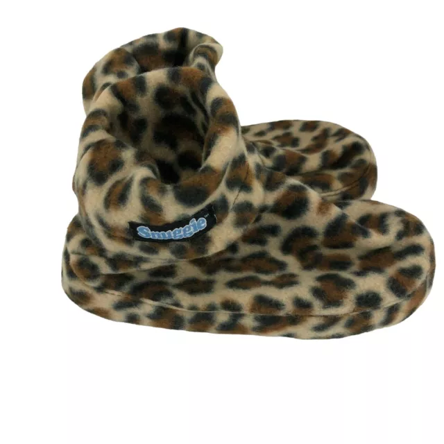 Snuggie Slippers Childrens Kids Leopard Plush M (13-1) NIB Soft Cozy Comfortable 3