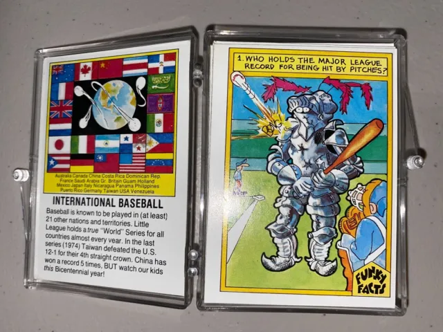 COMPLETE 1976 FUNKY FACTS SET “Weird World of Baseball" Question & Answer CARDS