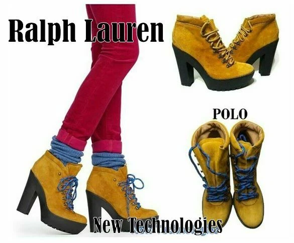 POLO Ralph Lauren Ankle Hiking Boots Shoes | Helene Camel/Tan/Natural Suede *NEW