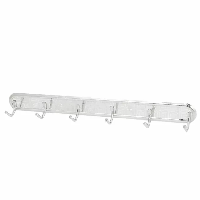 Home Bedroom Bathroom Hat Coat Suit Towel Metal 6-Hooks Hanger Rack Holder