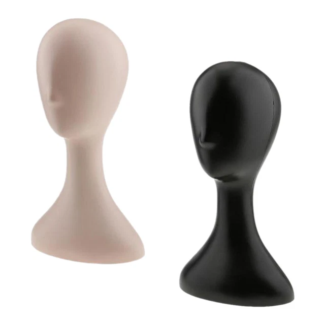2x Mannequin Femme Mannequin Tête Chapeau Lunettes Présentoir Modèle Stand